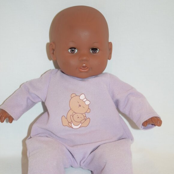 Vintage 11 inch Cloth Body Babydoll with Purple PJs - Picture 1 of 4